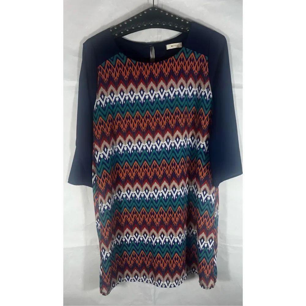 Everly Chevron print dress